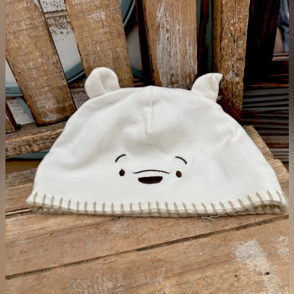VINTAGE Classic Pooh Winnie the Pooh Face Baby Infant Cap Beanie Unisex OS NEW